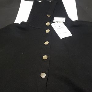 Black zara cardigan size large